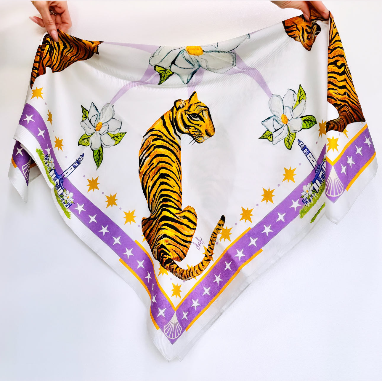 Tigers Silk Scarf