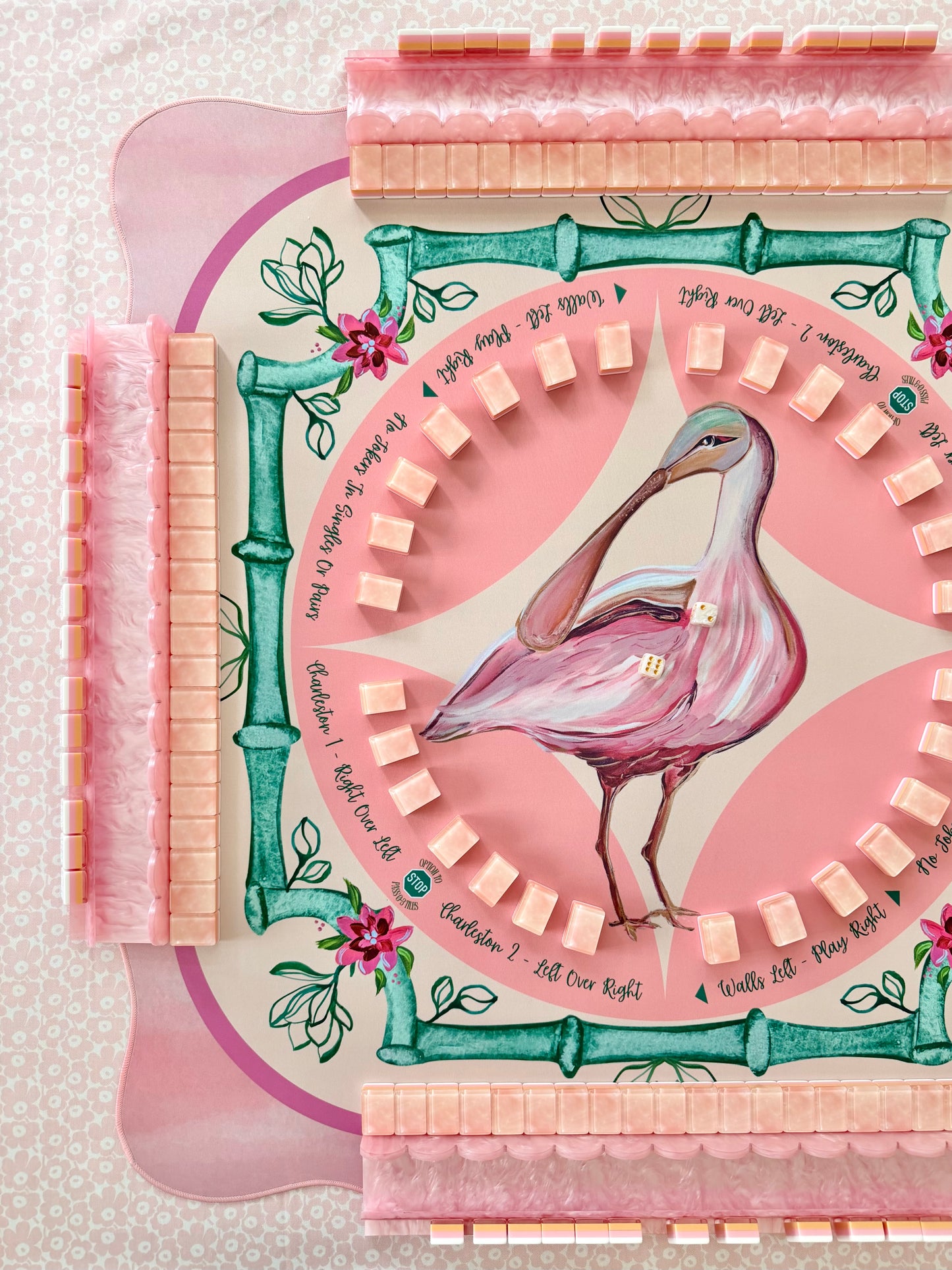 "Bam Birdie" Mahjong Mat