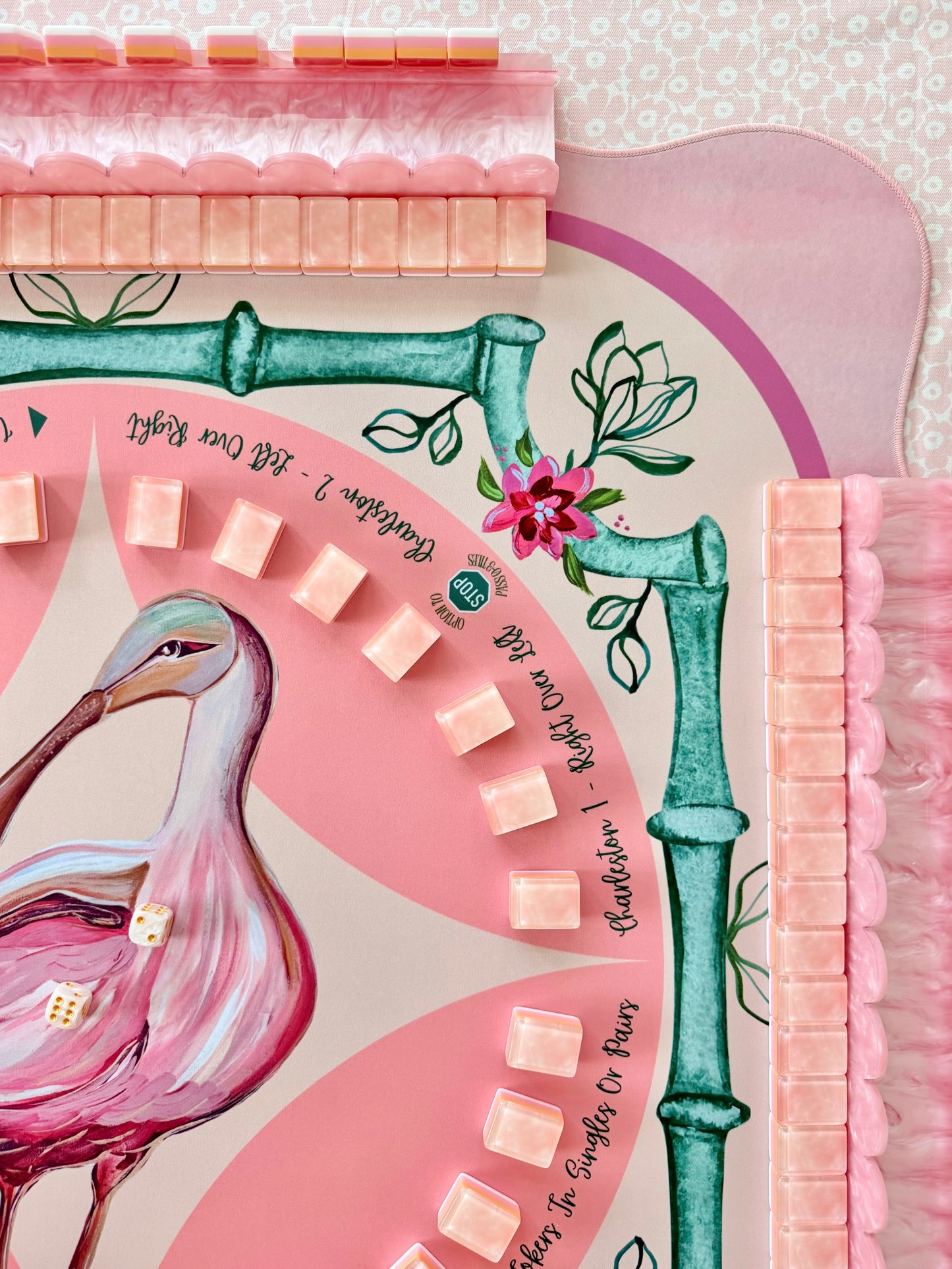 "Bam Birdie" Mahjong Mat