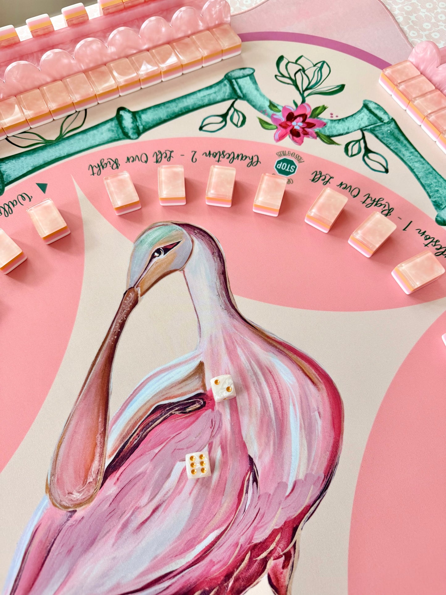 "Bam Birdie" Mahjong Mat
