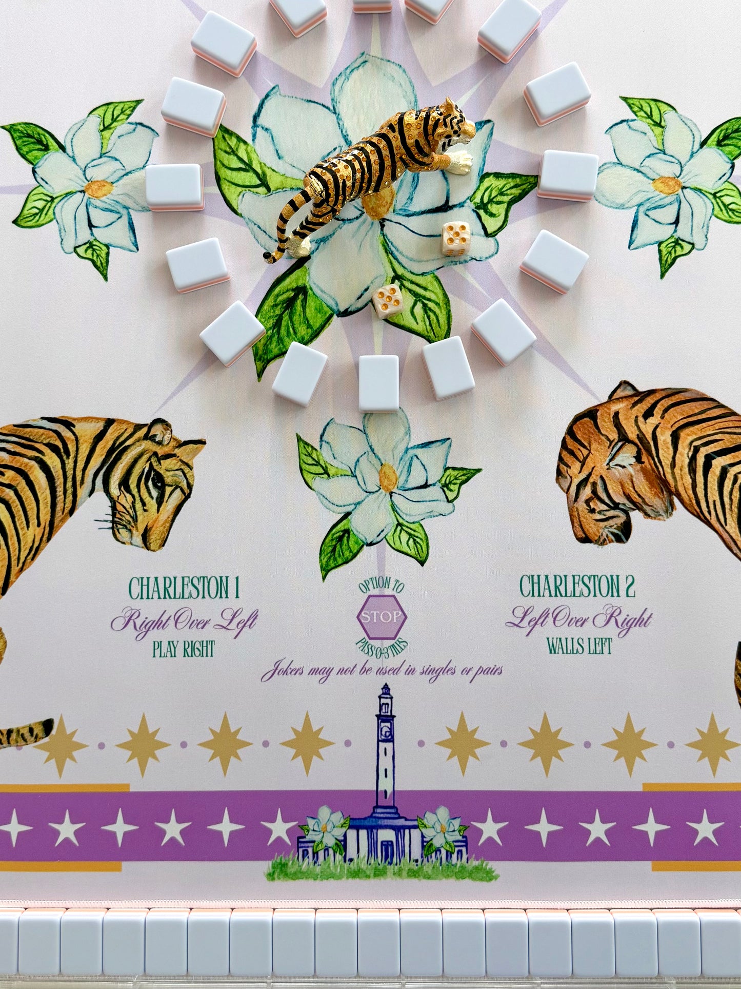 "Geaux Tigers" Mahjong Mat