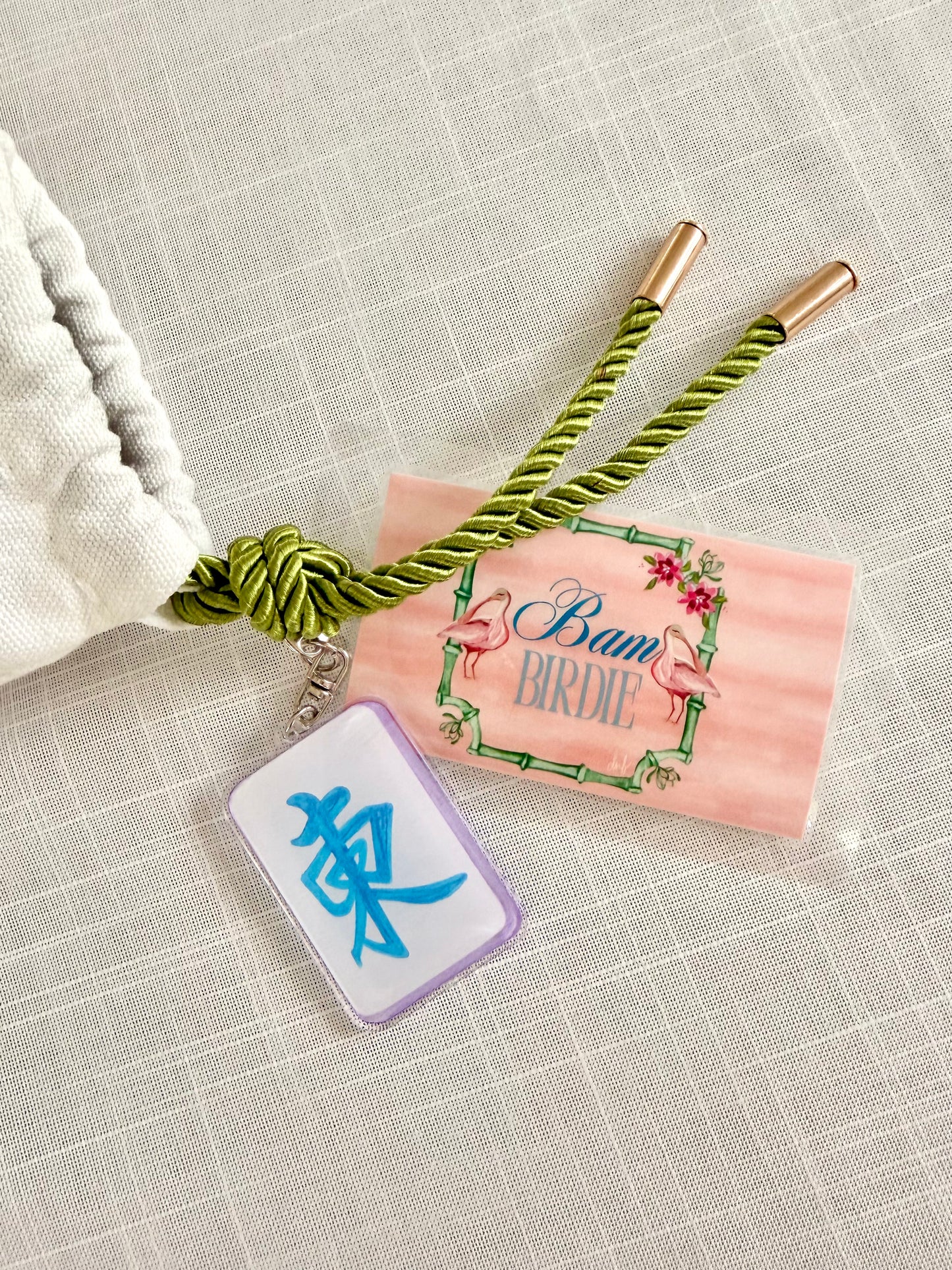 "Bam Birdie" Mahjong Mat