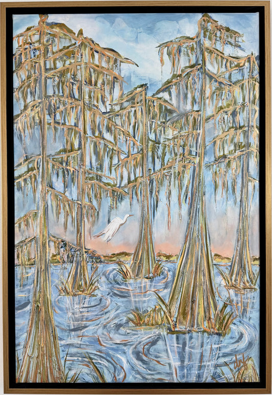 "A Southern Reverie" Hand-Embellished Canvas Print